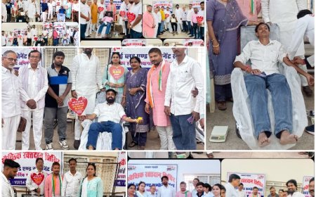 गांधी-शास्त्री जयंती पर कांग्रेस भवन में रक्तदान का महाअभियान