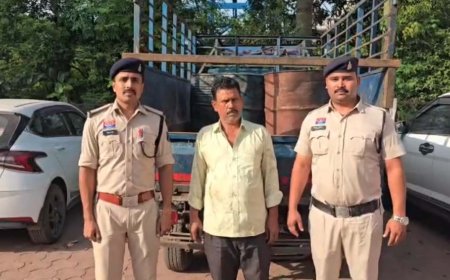 रायपुर में 1,400 लीटर अवैध डीजल जब्त: पुलिस ने टाटा इंट्रा वाहन के साथ आरोपी को दबोचा,