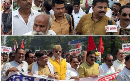 लोकतंत्र बचाओ–वोट बचाओ, देश बचाओ मार्च अम्बेडकर चौक से कलेक्ट्रेट तक कांग्रेस और इंडिया गठबंधन ने भरी हुंकार