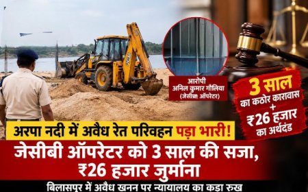 अवैध रेत परिवहन पड़ा भारी! जेसीबी ऑपरेटर को 3 साल की सजा, ₹26 हजार जुर्माना